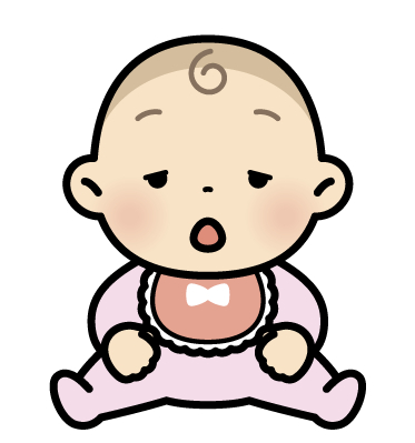 まぶたが下がった赤ちゃん