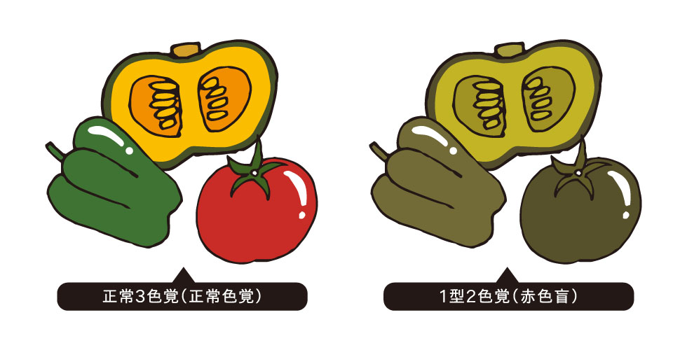 色覚異常の例